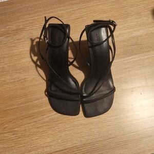 Topshop Elegant Black Strappy Heels